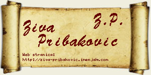 Živa Pribaković vizit kartica